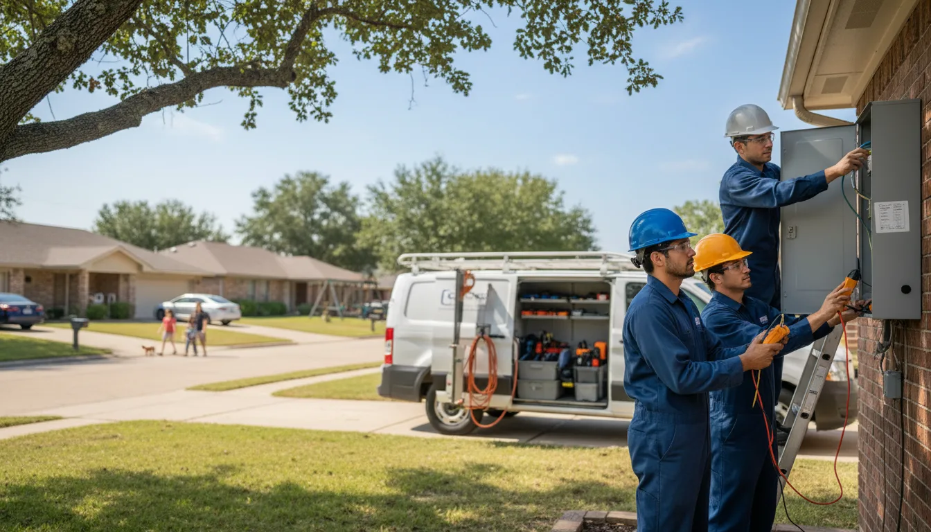 Certified electrician providing emergency electrical services in Paige, TX